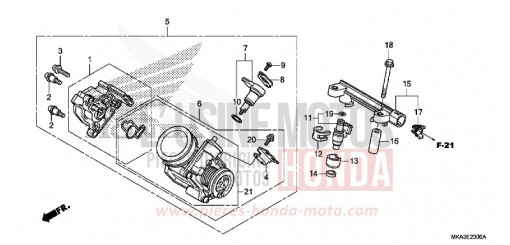 THROTTLE BODY NC750XAH de 2017